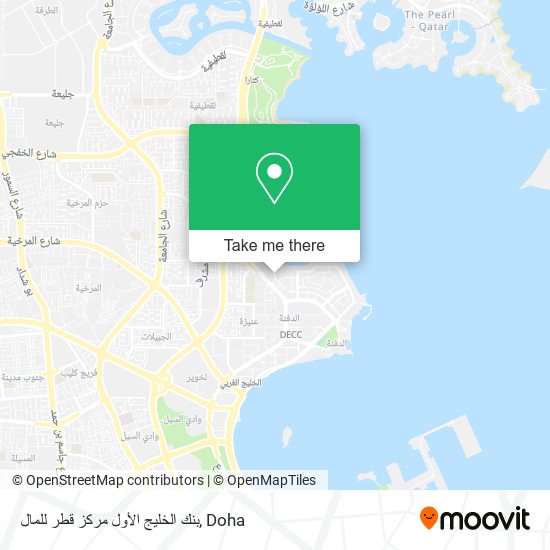 بنك الخليج الأول مركز قطر للمال map