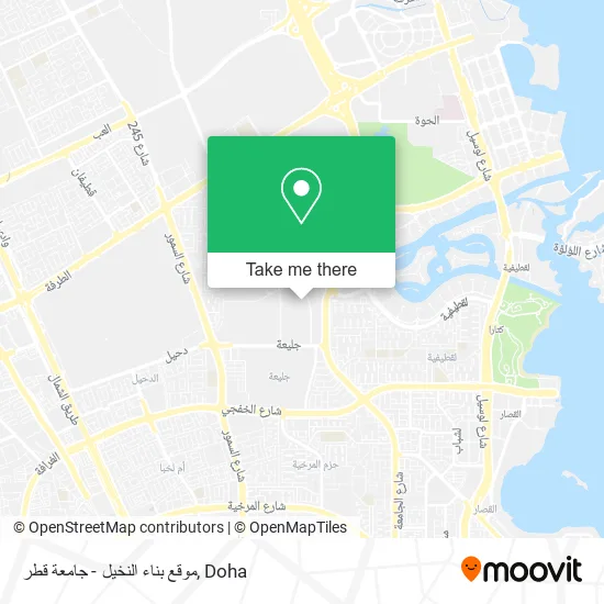 موقع بناء النخيل - جامعة قطر map