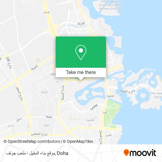 موقع بناء النخيل - ملعب جولف map