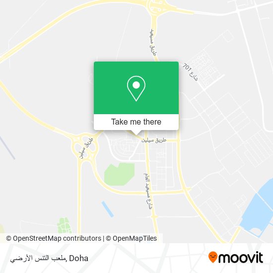 ملعب التنس الأرضي map