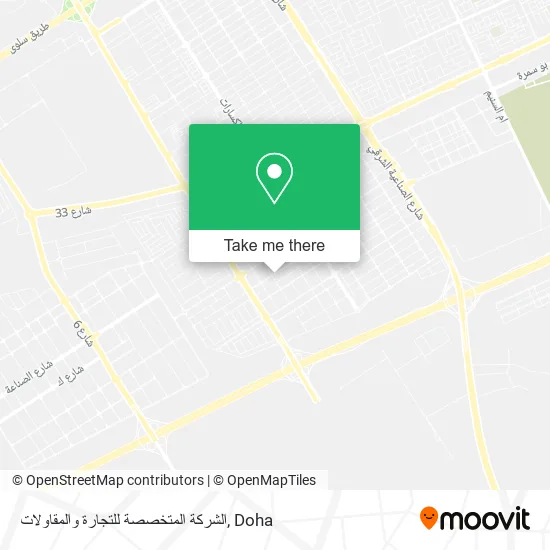 الشركة المتخصصة للتجارة والمقاولات map