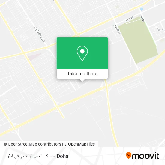 معسكر العمل الرئيسي في قطر map