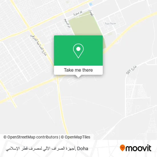 أجهزة الصراف الآلي لمصرف قطر الإسلامي map