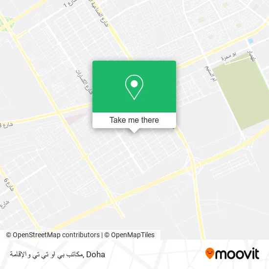 مكاتب بي او تي تي والإقامة map