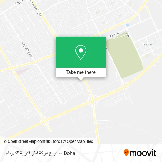 مستودع شركة قطر الدولية للكهرباء map