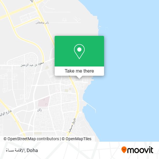 الإقامة مساءً map