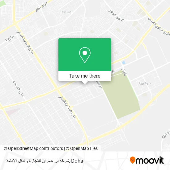 شركة بن عمران للتجارة والنقل الإقامة map