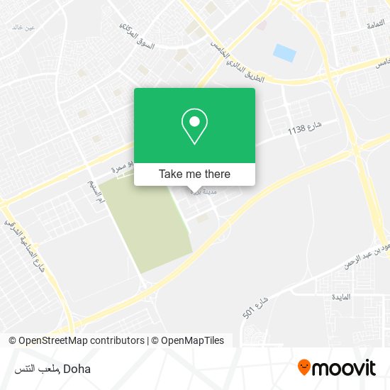 ملعب التنس map