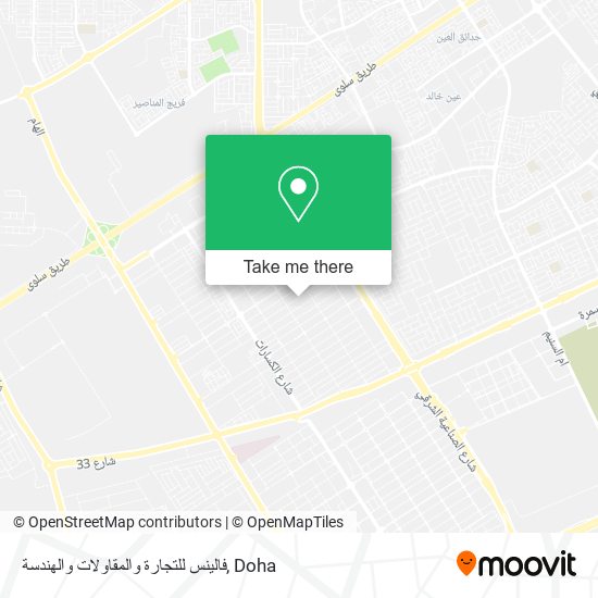 فالينس للتجارة والمقاولات والهندسة map