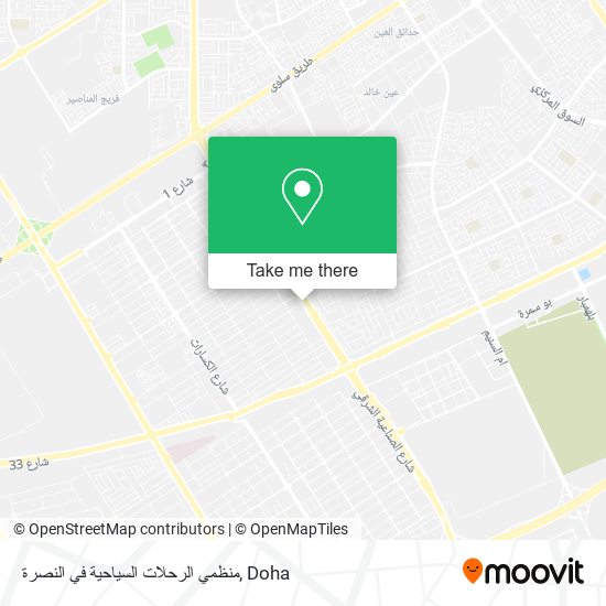 منظمي الرحلات السياحية في النصرة map