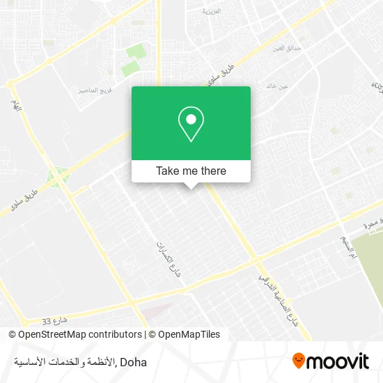 الأنظمة والخدمات الأساسية map