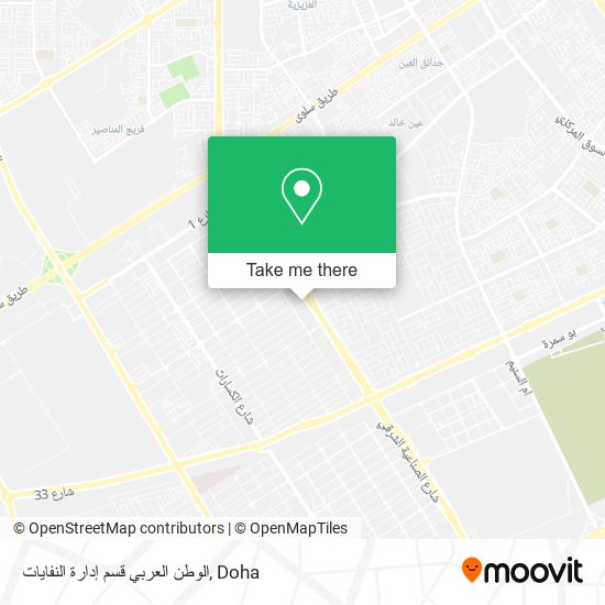 الوطن العربي قسم إدارة النفايات map