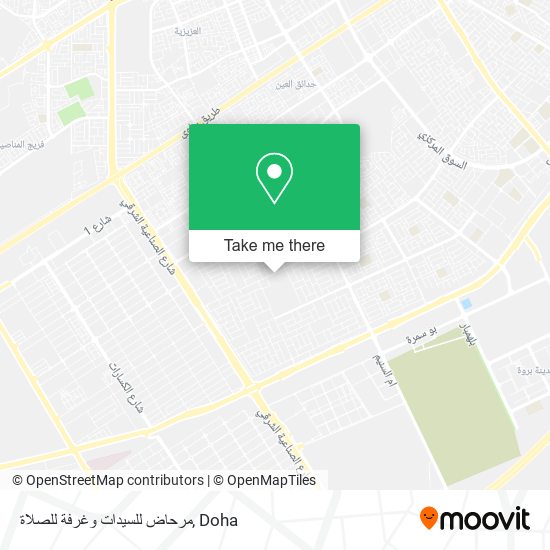مرحاض للسيدات وغرفة للصلاة map