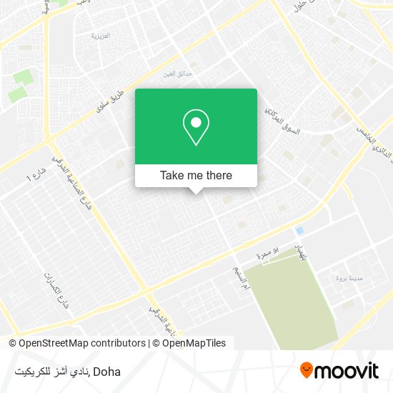 نادي آشز للكريكيت map