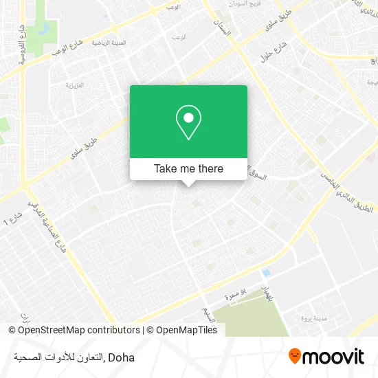 التعاون للأدوات الصحية map