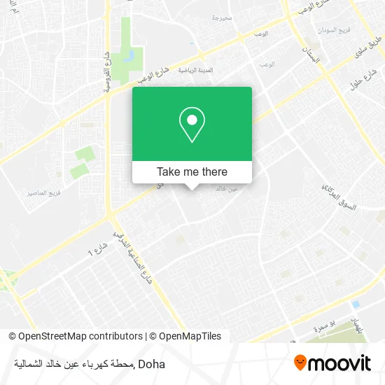 محطة كهرباء عين خالد الشمالية map