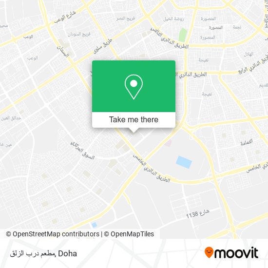 مطعم درب الزلق map