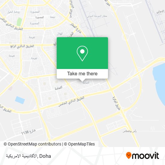 الأكاديمية الامريكية map
