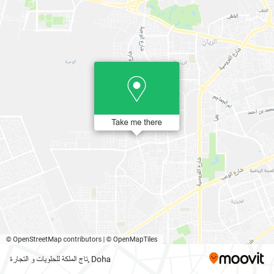 تاج الملكة للحلويات و التجارة map