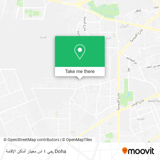 جي ٤ اس معيذر أماكن الإقامة map