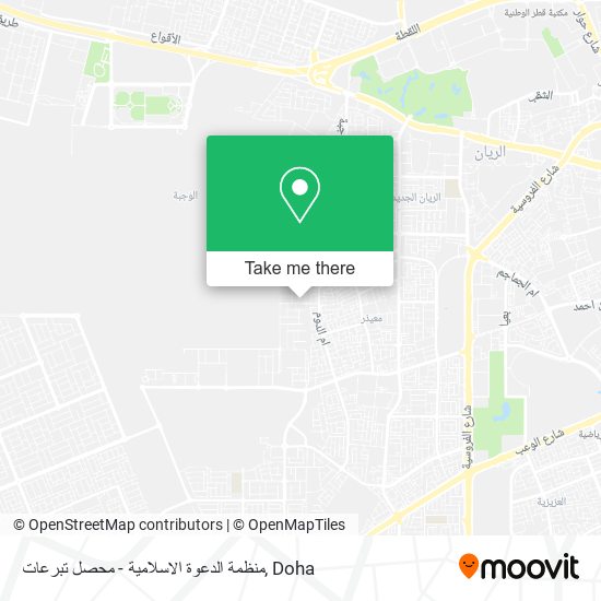منظمة الدعوة الاسلامية - محصل تبرعات map