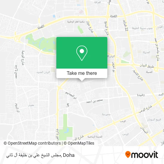 مجلس الشيخ علي بن خليفة آل ثاني map