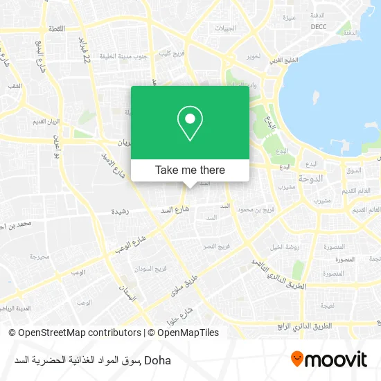 سوق المواد الغذائية الحضرية السد map