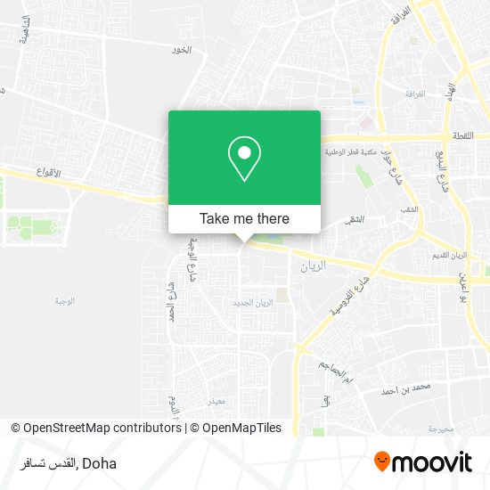 القدس تسافر map