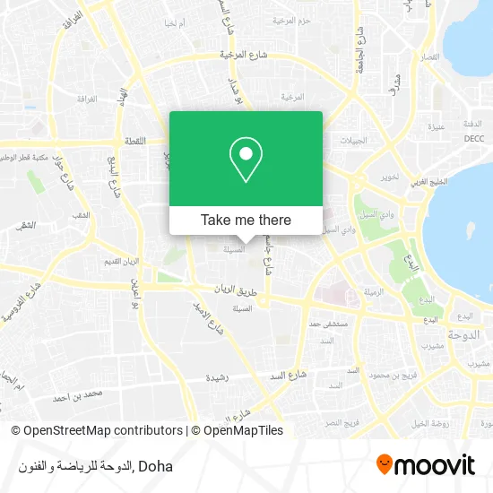 الدوحة للرياضة والفنون map