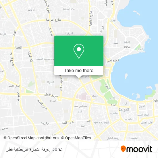 غرفة التجارة البريطانية قطر map