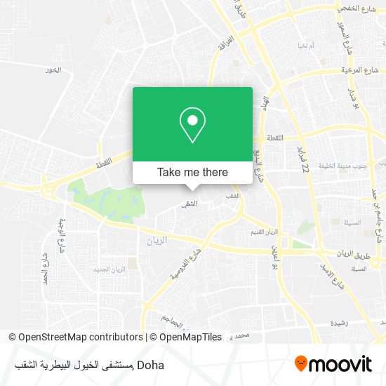 مستشفى الخيول البيطرية الشقب map