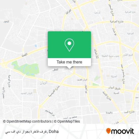 غرف فاخرة بجوار دي اف سي map