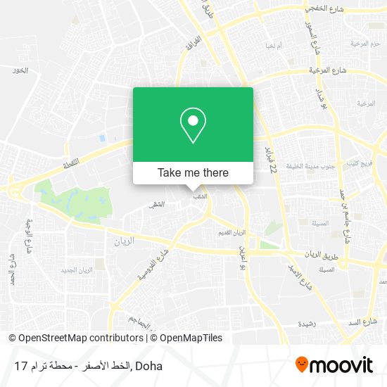 الخط الأصفر - محطة ترام 17 map