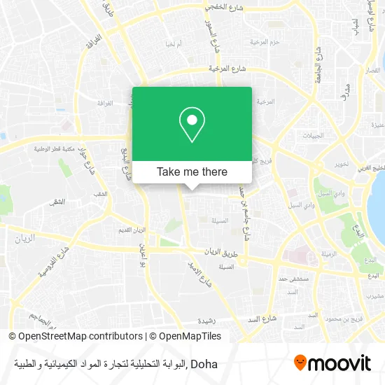البوابة التحليلية لتجارة المواد الكيميائية والطبية map