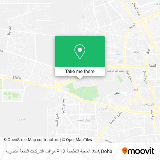 مواقف الشركات التابعة التجارية P12 استاد المدينة التعليمية map