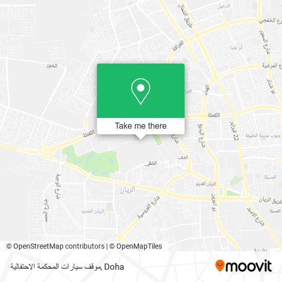 موقف سيارات المحكمة الاحتفالية map
