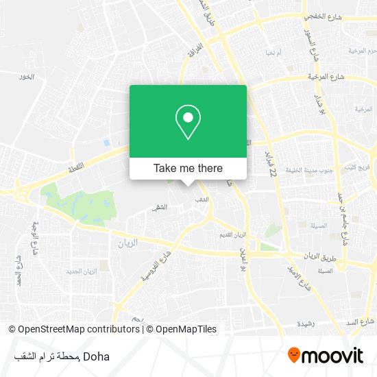 محطة ترام الشقب map