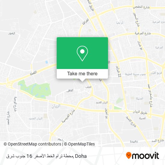 محطة ترام الخط الأصفر 16 جنوب شرق map