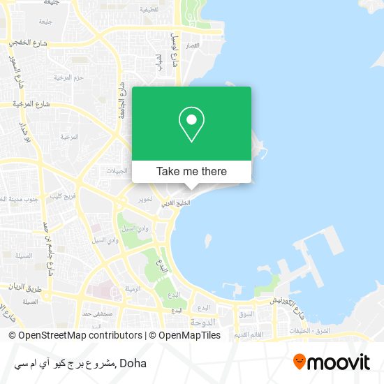 مشروع برج كيو آي ام سي map