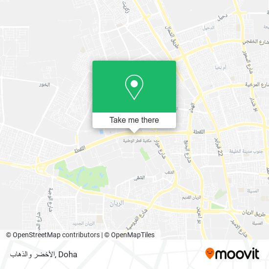 الأخضر والذهاب map