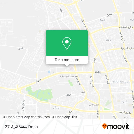 محطة الترام 27 map