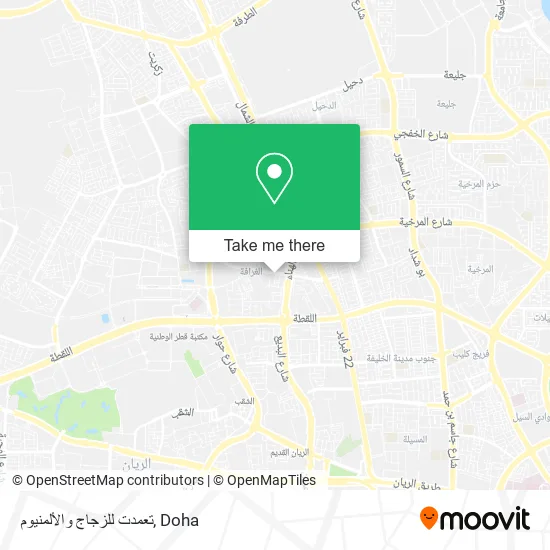 تعمدت للزجاج والألمنيوم map