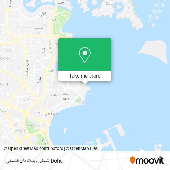 شاطئ ويست باي الشمالي map