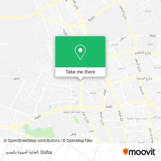 العناية المهنية بالجسم map