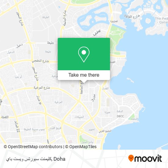 كليمنت سبورتس ويست باي map