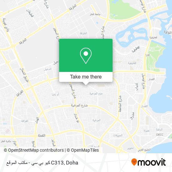كيو بي سي - مكتب الموقع C313 map