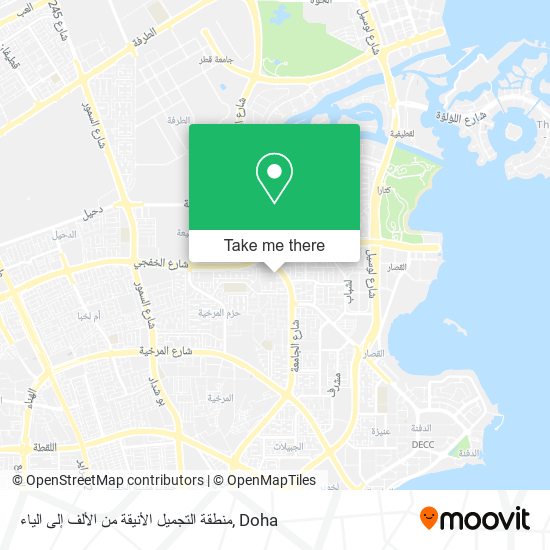 منطقة التجميل الأنيقة من الألف إلى الياء map