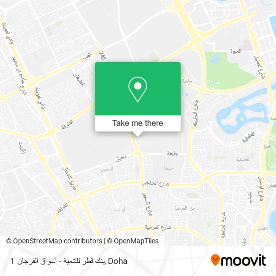 بنك قطر للتنمية - أسواق الفرجان 1 map