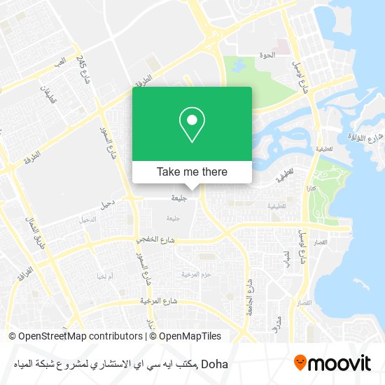 مكتب ايه سي اي الاستشاري لمشروع شبكة المياه map