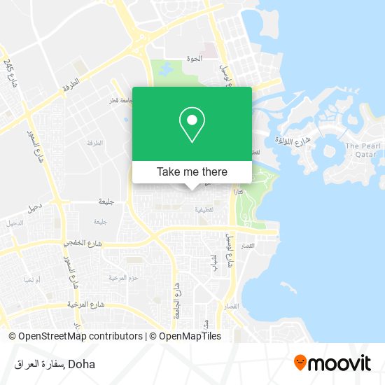 سفارة العراق map
